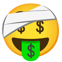 Face with head-bandage and Money-mouth face