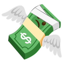 face with head-bandage and money with wings