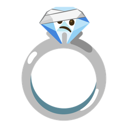 face with head-bandage and ring