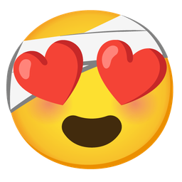Face with head-bandage and Smiling face with heart-eyes