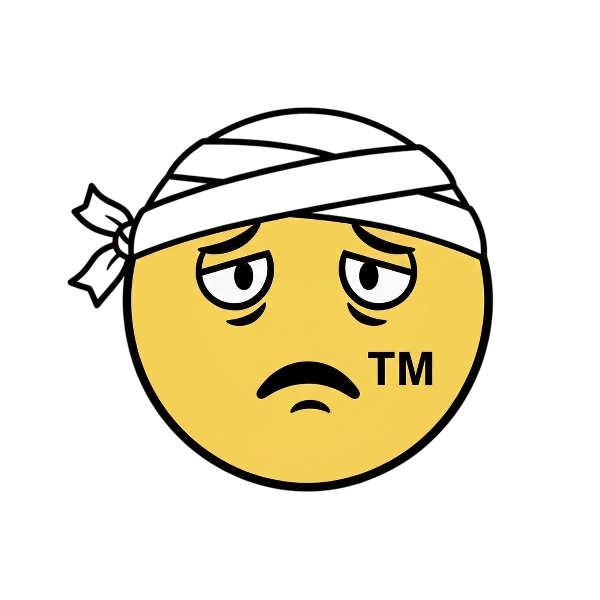 Face with head-bandage and Trade mark