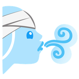 face with head-bandage and wind face