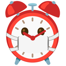 face with medical mask and alarm clock