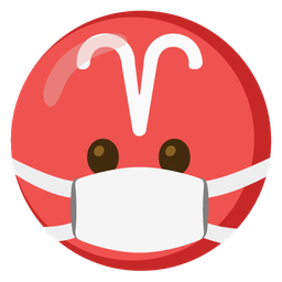 face with medical mask and Aries