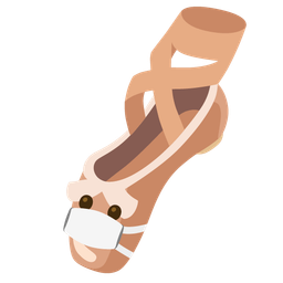face with medical mask and ballet shoes