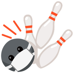 face with medical mask and bowling