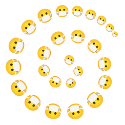 face with medical mask and cyclone