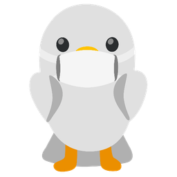 face with medical mask and dove