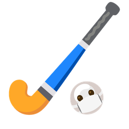 face with medical mask and field hockey