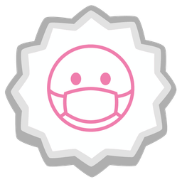 face with medical mask and fish cake with swirl