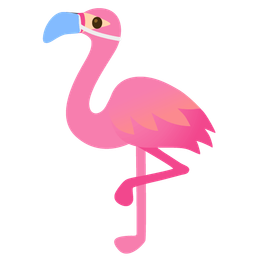 face with medical mask and flamingo