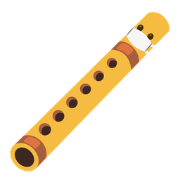 face with medical mask and flute