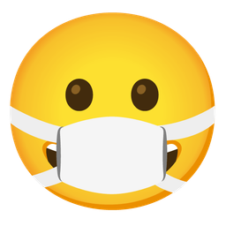 Face with medical mask and Grinning face