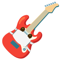 face with medical mask and guitar