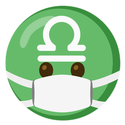 face with medical mask and Libra