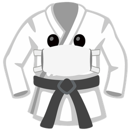 face with medical mask and martial arts uniform