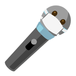 face with medical mask and microphone