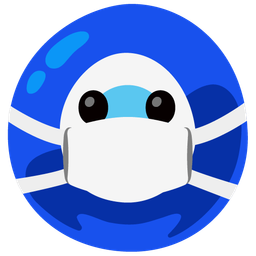 face with medical mask and nazar amulet