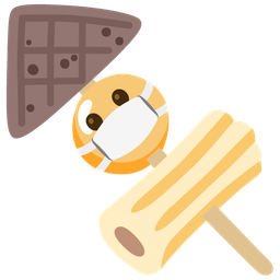 face with medical mask and oden