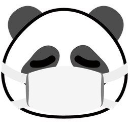 face with medical mask and panda