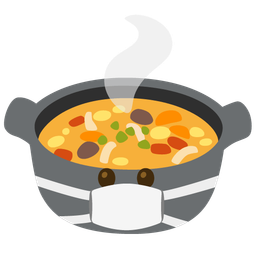 face with medical mask and pot of food