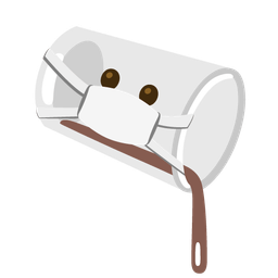 face with medical mask and pouring liquid