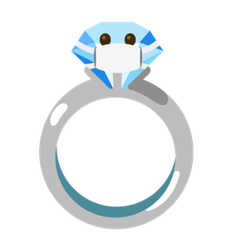 face with medical mask and ring