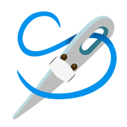 face with medical mask and sewing needle