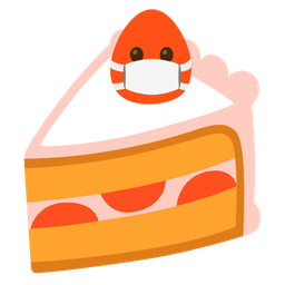 face with medical mask and shortcake