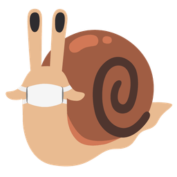 face with medical mask and snail