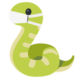 face with medical mask and snake