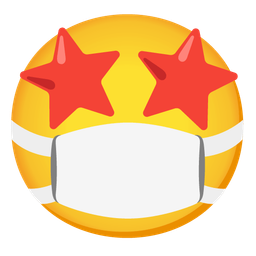 Face with medical mask and Star-struck