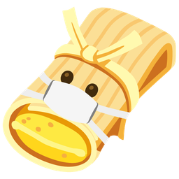 face with medical mask and tamale