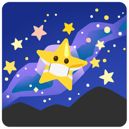 face with medical mask and telescope