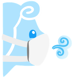 face with medical mask and wind face