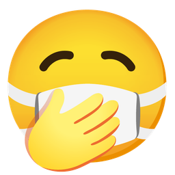 face with medical mask and yawning face