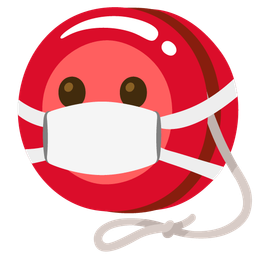 face with medical mask and yo-yo