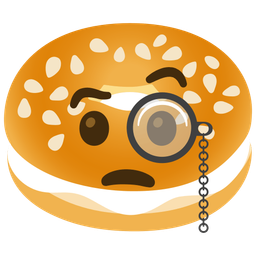Face with monocle and Bagel