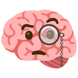 Face with monocle and Brain