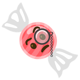 Face with monocle and Candy