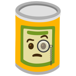 Face with monocle and Canned food