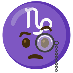 Face with monocle and Capricorn