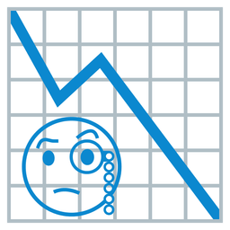 Face with monocle and Chart decreasing