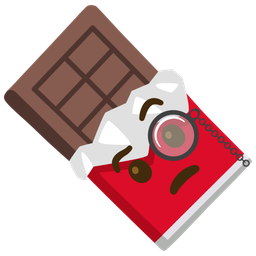 Face with monocle and Chocolate bar