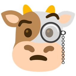 Face with monocle and Cow face
