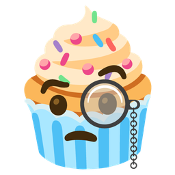 Face with monocle and Cupcake