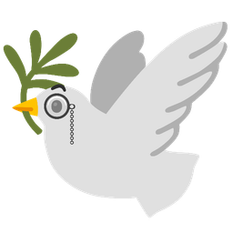 Face with monocle and Dove