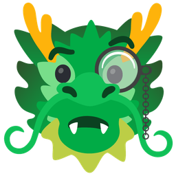 Face with monocle and Dragon