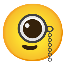 Face with monocle and Eye