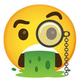 Face with monocle and Face vomiting